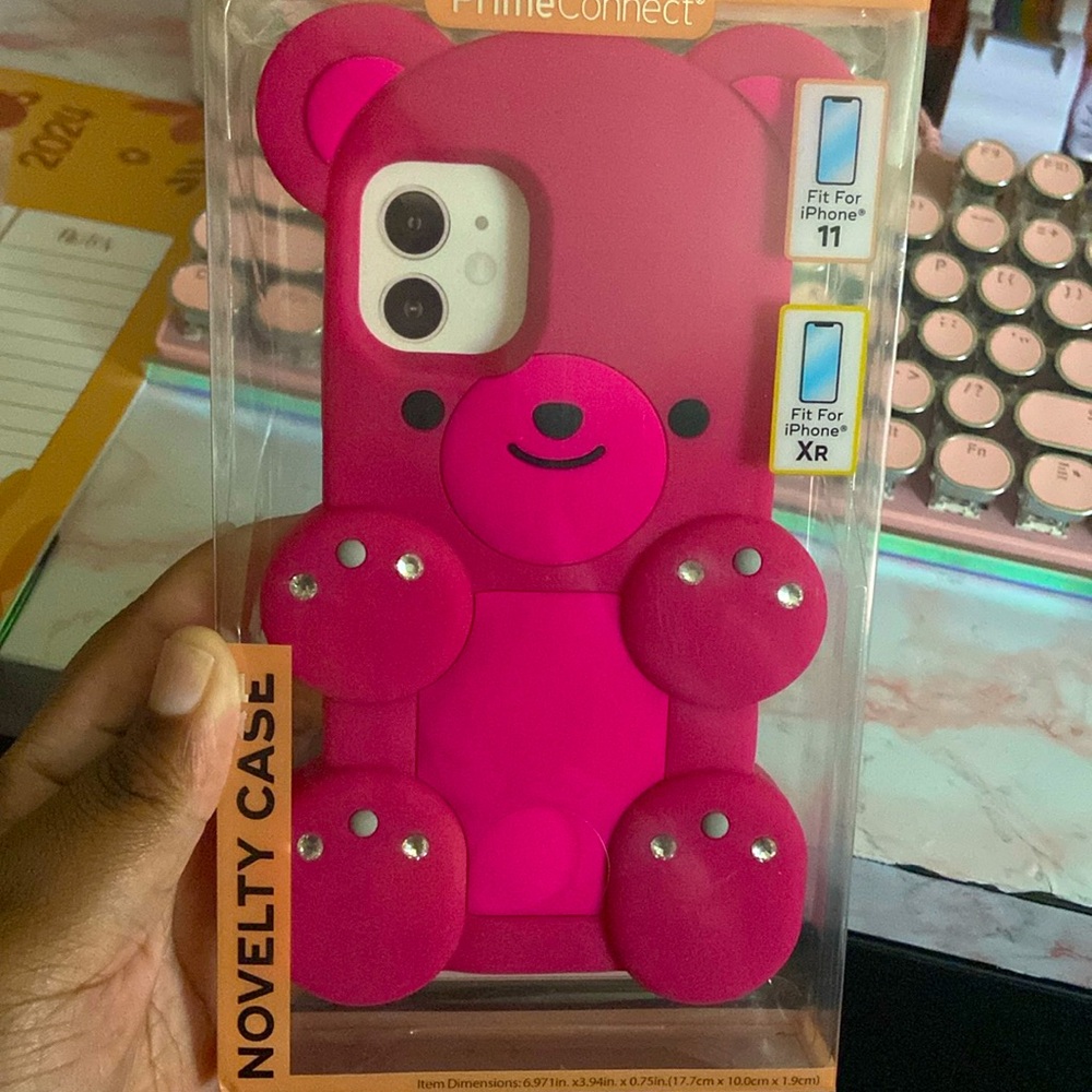 Pink Teddy Bear iPhone 11 Case 🧸